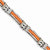 Stainless Steel Orange Rubber Bracelet