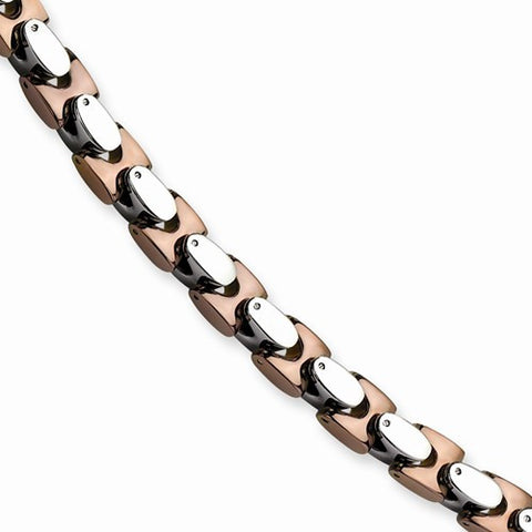 Stainless Steel Chocolate Ip-Plated Bracelet