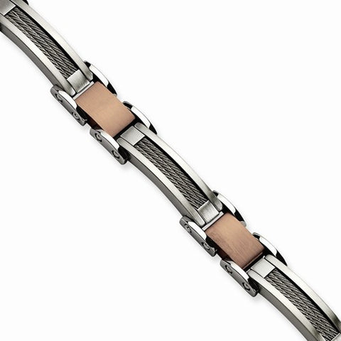 Stainless Steel Chocolate Ip-Plated Bracelet