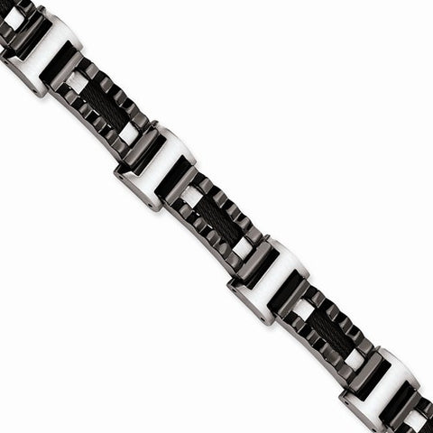 Stainless Steel Black-Plated Bracelet