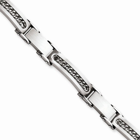 Stainless Steel Brushed with Chain Bracelet