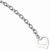 Stainless Steel Polished Open Link with Open Heart Bracelet