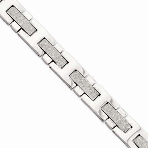 Stainless Steel Polished & Laser Cut Bracelet