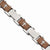 Stainless Steel Chocolate Ip-Plated Laser Cut Crosses Bracelet