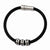 Stainless Steel Black Rubber Bracelet