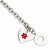 Stainless Steel Heart Medical Jewelry Toggle Bracelet