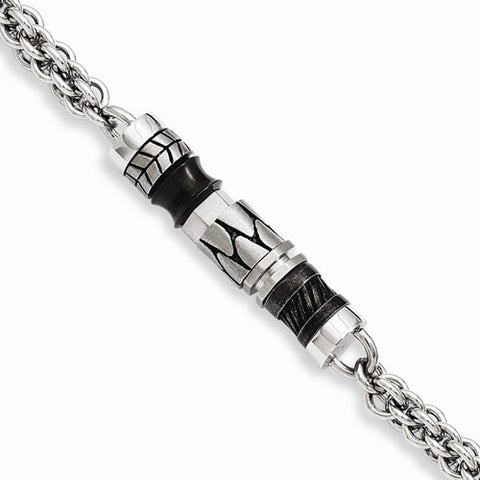 Stainless Steel Moveable Pieces Antiqued Bracelet