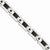 Stainless Steel Black Enamel & Black Diamonds Bracelet