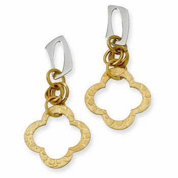 Stainle Steel Yellow IP-plated Fancy Link Earrings