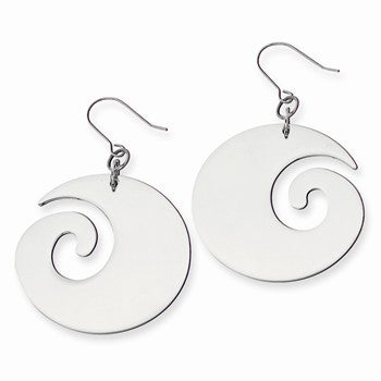 Stainle Steel Swirl Dangle Earrings