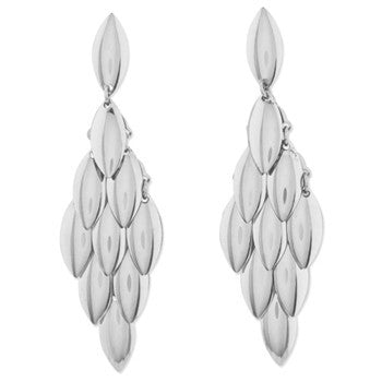 Stainle Steel Teardrop Ch&elier Earrings