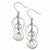 Stainle Steel White Freshwater Cultured Pearl Dangle Earrings