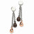 Stainle Steel Rose Brown IP plated Teardrops Post Earrings