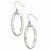 Stainle Steel Hammered Oval Dangle Earrings