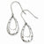 Stainle Steel Hammered Teardrop Dangle Earrings