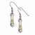 Stainle Steel Polished Yellow IP-plated Teardrop w/ CZs Earrings