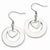 Stainle Steel Polished Heart Circle Dangle Earrings