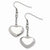 Stainle Steel Polished Hearts Dangle Earrings