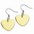 Stainle Steel Polished Yellow IP-plated Heart Dangle Earrings