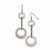 Stainle Steel Polished Circles Dangle Earrings