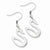 Stainle Steel Polished Swan Dangle Earrings