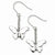 Stainle Steel Polished Butterfly Dangle Earrings