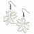 Stainle Steel Hibiscus Flower Wire Earrings