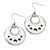 Stainle Steel Polished Circle Cut Out Dangle Earrings