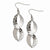 Stainle Steel Polished Textured Twist Dangle Earrings