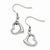 Stainle Steel Polished Cut Out Heart Dangle Earrings