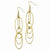 Stainle Steel Yellow IP-plated Multiple Ovals Dangle Earrings