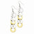 Stainle Steel Yellow IP-plated Polished Circle Dangle Earrings