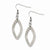 Stainle Steel Laser Cut Oval Dangle Earrings