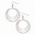 Stainle Steel Textured Circle Dangle Earrings