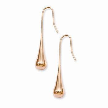 Stainle Steel Pink IP-plated Dangle Earrings