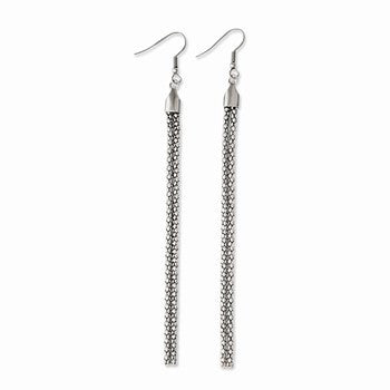 Stainle Steel Polished Dangle Earrings