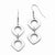 Stainle Steel Square Shepherd Hook Dangle Polished Earrings