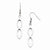 Stainle Steel Polished Shepherd Hook Dangle Infinity Earrings