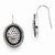 Stainle Steel Antiqued Oval Shepherd Hook Earrings