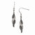 Stainle Steel Antiqued CZ Shepherd Hook Earrings