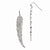 Stainle Steel CZ Shepherd Hook Dangle Earrings