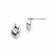 Stainle Steel CZ Polished Post Earrings