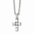 Stainless Steel Cross CZs Necklace