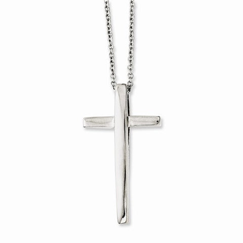 Stainless Steel Polished Cross Necklace