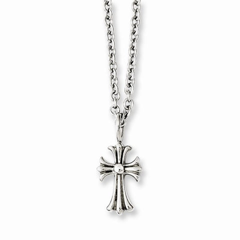 Stainless Steel Polished Cross Necklace