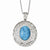 Stainless Steel Simulated Turquoise Pendant Necklace