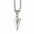 Stainless Steel Polished & Antiqued Dagger Necklace