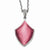 Stainless Steel Synthetic Pink Cat'S Eye Shield Necklace