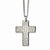 Stainless Steel Textured & Polished Cross Necklace