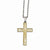 Stainless Steel Yellow Ip-Plated Polished Crucifix Necklace